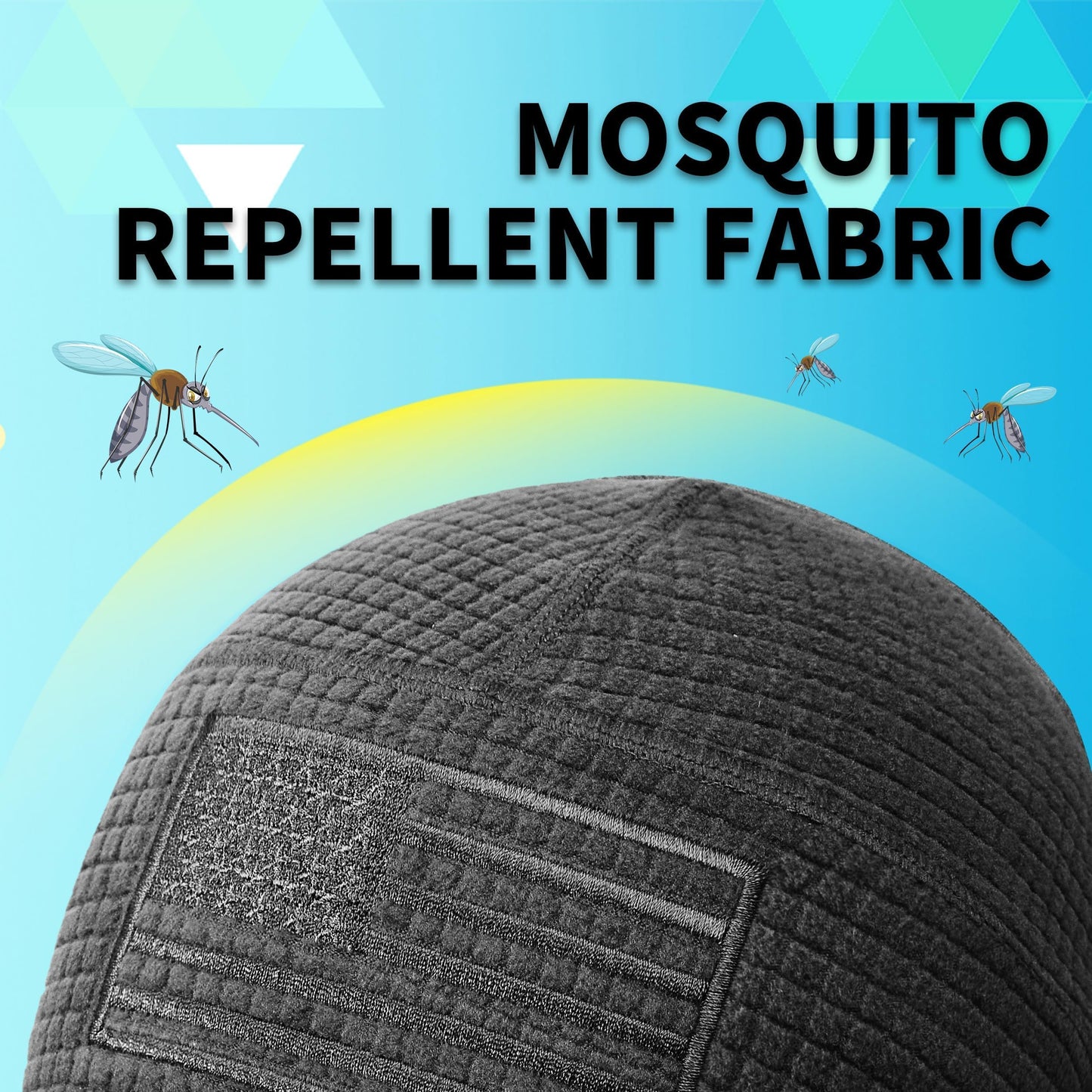 OUTDOOR SHAPING Grid Fleece Beanie with American Flag Embroidery Waffle Tactical Army Military Skull Cap Black