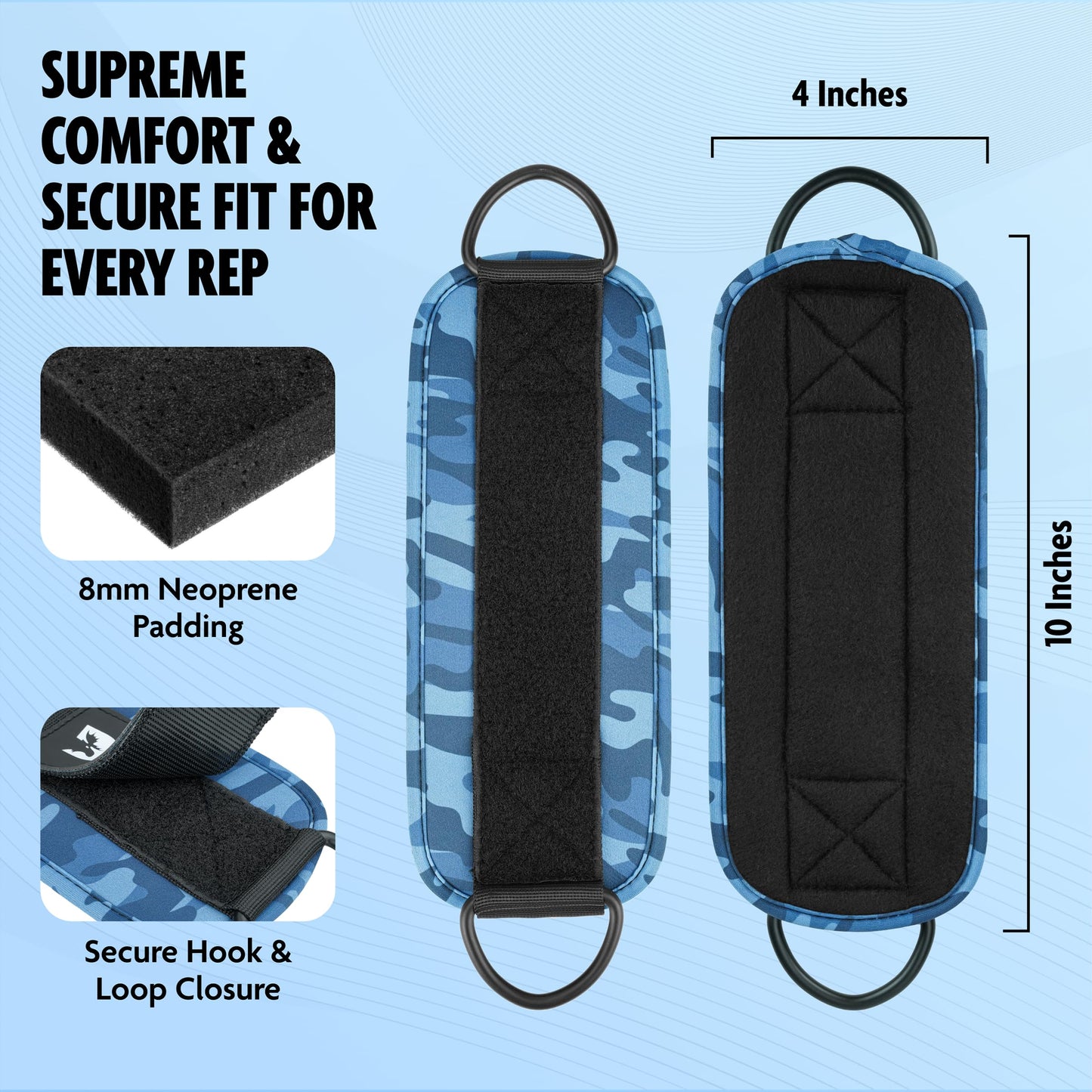 DMoose Ankle Strap for Cable Machine - One Size Fit with Premium Padding, Glute Kickback Ankle Strap, Ankle Cable Straps for Workout, Booty Workout, Leg Extension, Hip Abductors & Lower Body Exercises