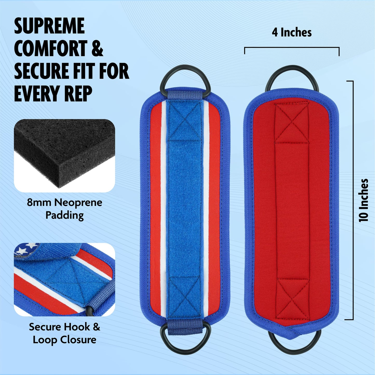 DMoose ankle strap for cable machine - One Size Fit with Premium Padding, workout ankle straps for cable machine, ankle straps for cable machine, Booty Workouts, Leg Extension, Hip Abductors