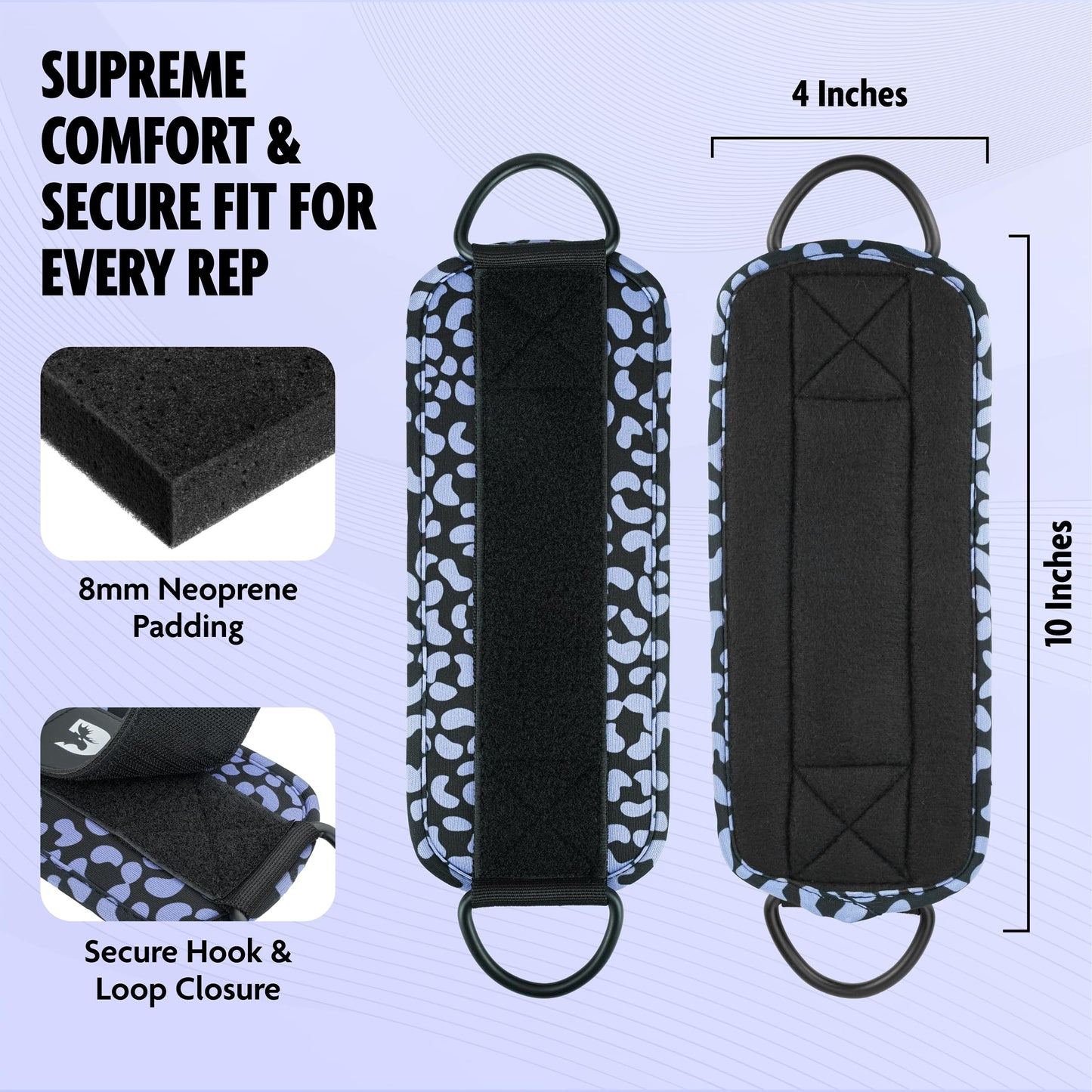 DMoose Ankle Strap for Cable Machine - One Size Fit with Premium Padding, Glute Kickback Ankle Strap, Ankle Cable Straps for Workout, Booty Workout, Leg Extension, Hip Abductors & Lower Body Exercises