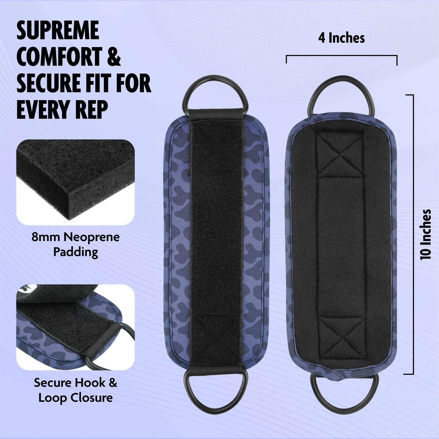 DMoose Ankle Strap for Cable Machine - One Size Fit with Premium Padding, Glute Kickback Ankle Strap, Ankle Cable Straps for Workout, Booty Workout, Leg Extension, Hip Abductors & Lower Body Exercises