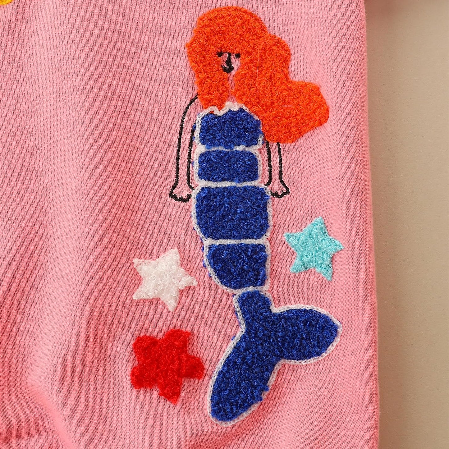 Bumeex Baby Kids Toddler Girl Clothes Sweater Sweatshirt Fall Winter Crewneck Long Sleeve Pullover Shirt Top Hoodie Clothing Outfit Pink Mermaid 2t