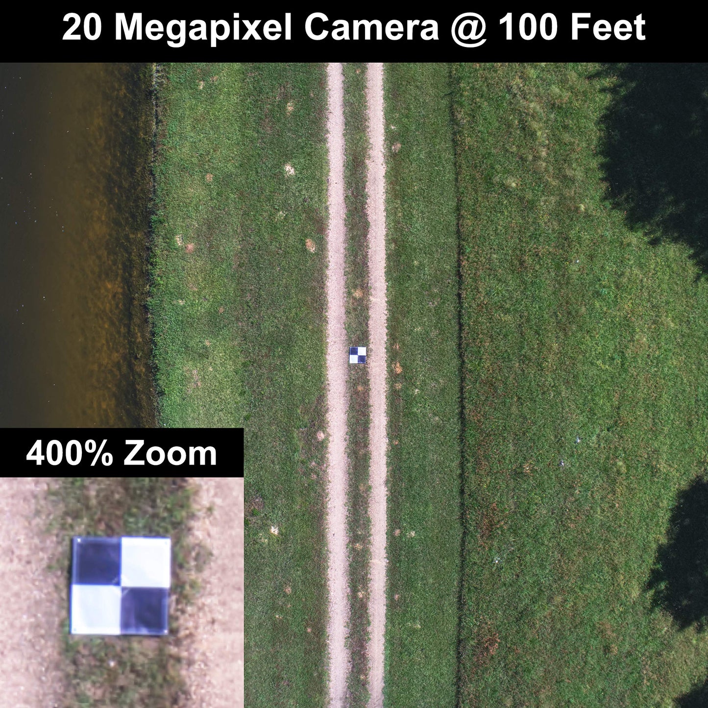 Sky High Bull's-Eye (24"x24") Drone Ground Control Point GCP - UAV Aerial Target for Mapping & Surveying (6 Pack) | Center Passthrough (Black/White Markers) | Pix4D & DroneDeploy Compatible