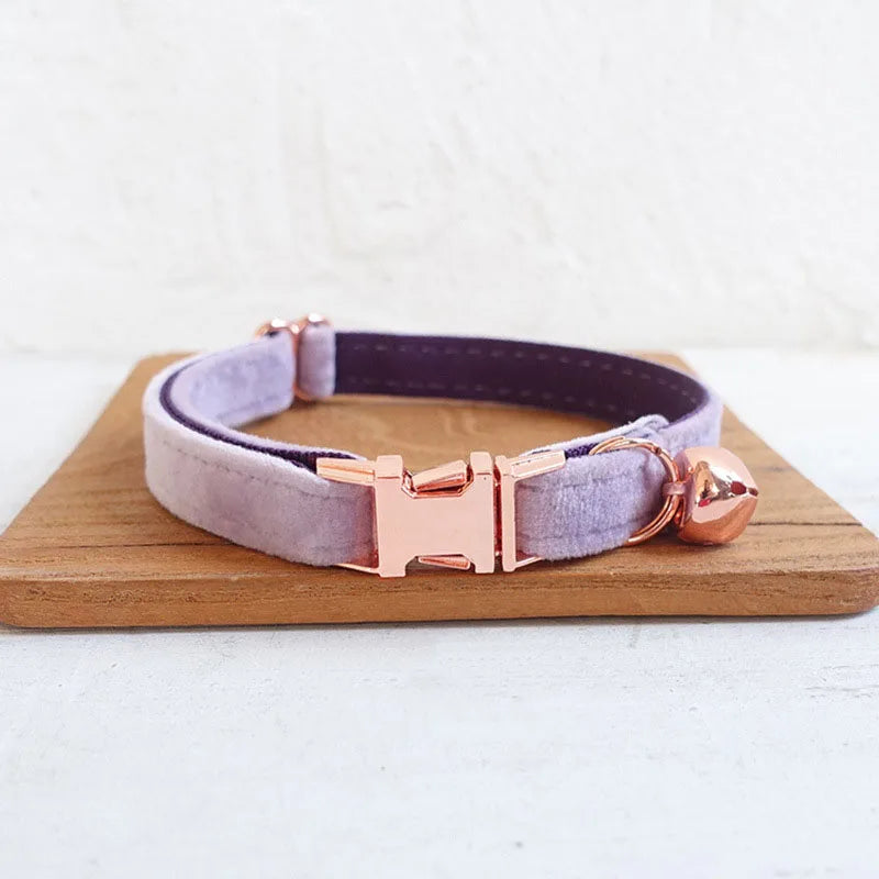 Personalized Velvet Cat Collar