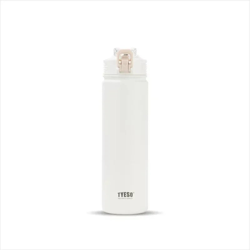 Tyeso Insulated Water Bottle with Straw ( Stainless Steel )