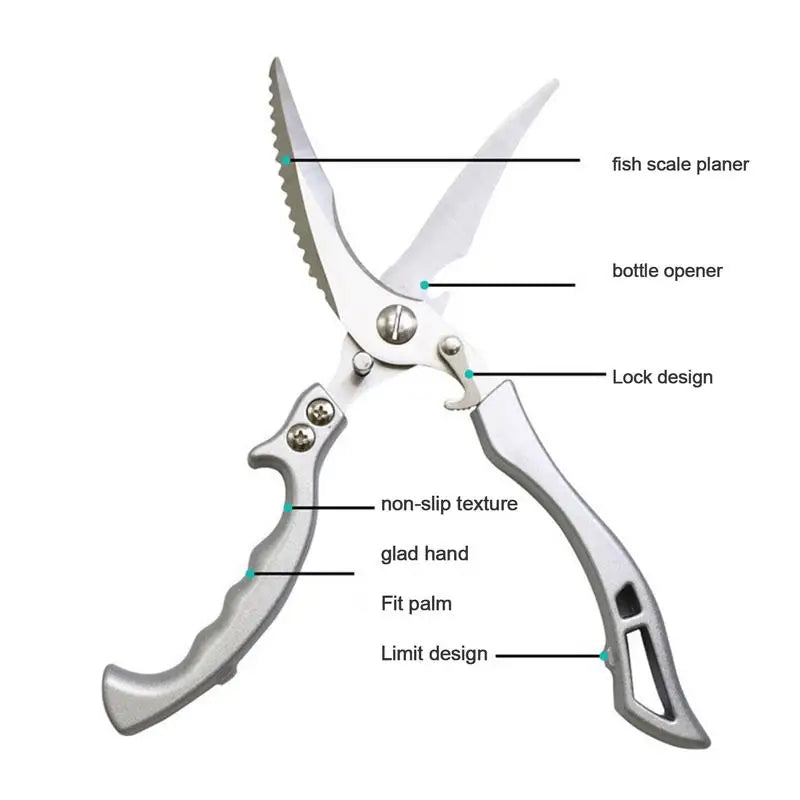 Anti-Slip Chicken Cutting Scissors (stainless steel )
