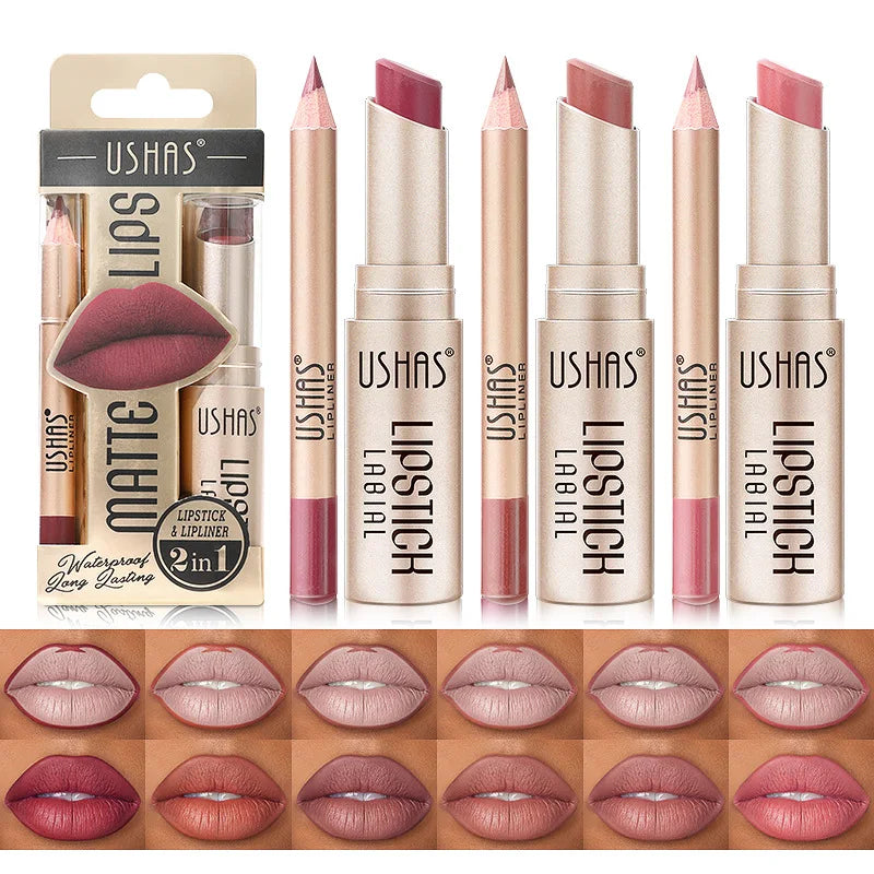 USHAS 12-Color Lip Liner Set
