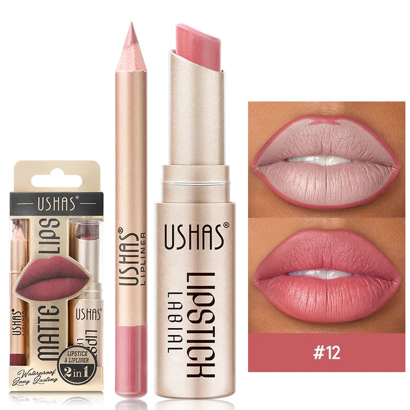 USHAS 12-Color Lip Liner Set