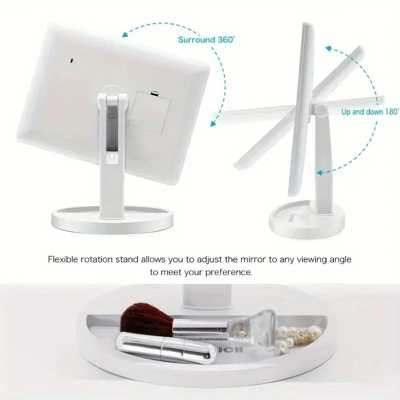 LED Rotating Touch Makeup Mirror