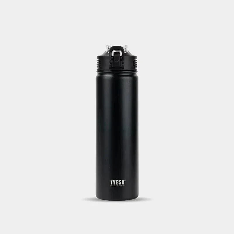 Tyeso Insulated Water Bottle with Straw ( Stainless Steel )