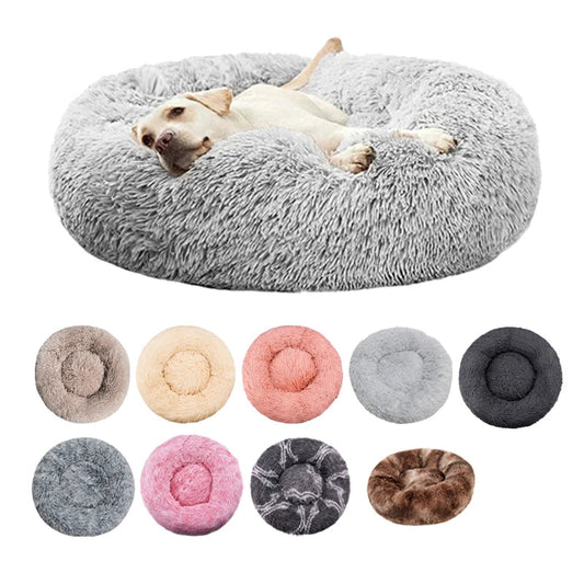 Plush Round Winter Pet Bed