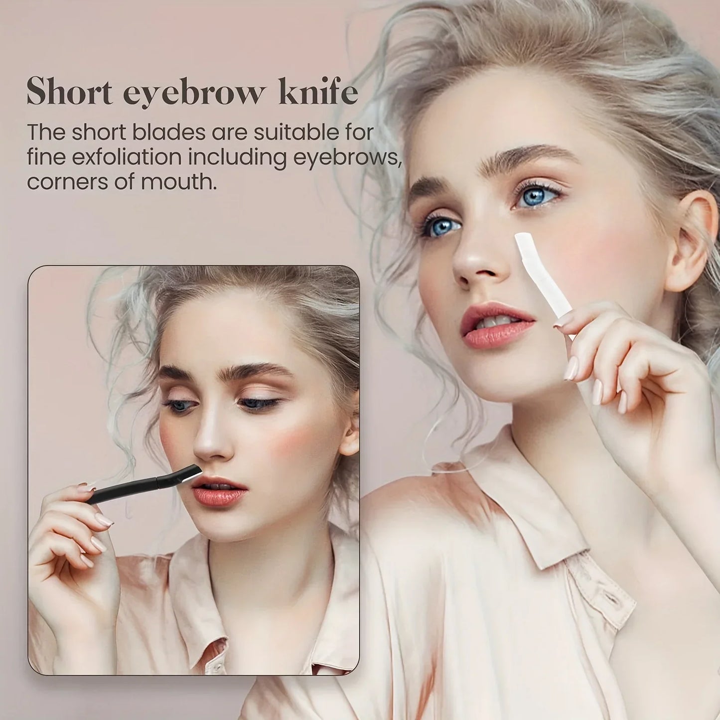 Stainless Steel Eyebrow Trimmer Set